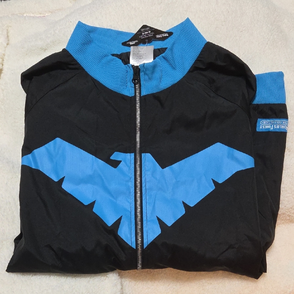 Black and Blue Zip-Up Jacket